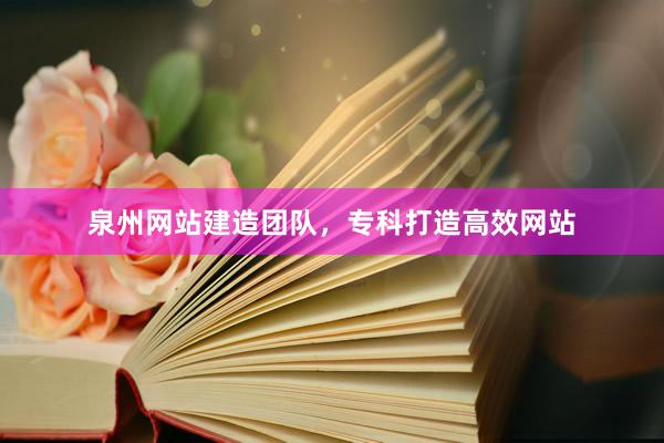 泉州网站建造团队，专科打造高效网站